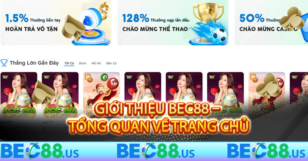Giới thiệu Bec88 – Tổng quan về trang chủ