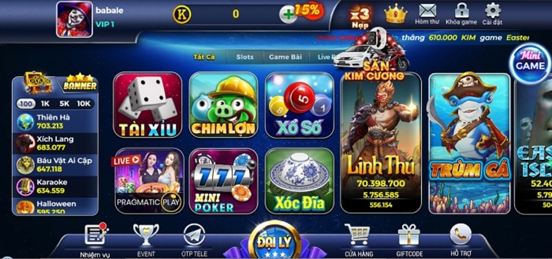 Khám phá những siêu phẩm đổi thưởng tại Nổ hũ Bạch Kim