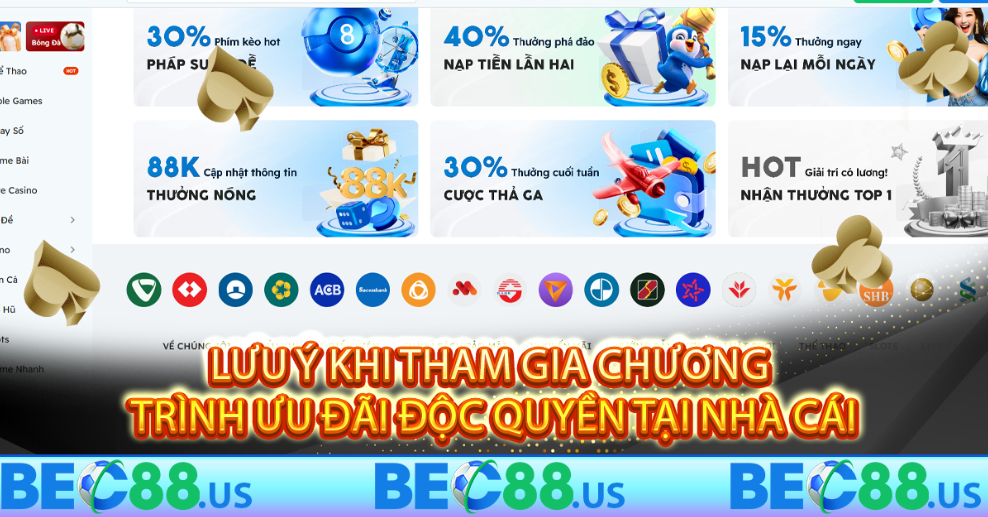 Lưu ý khi tham gia chương trình ưu đãi độc quyền tại nhà cái